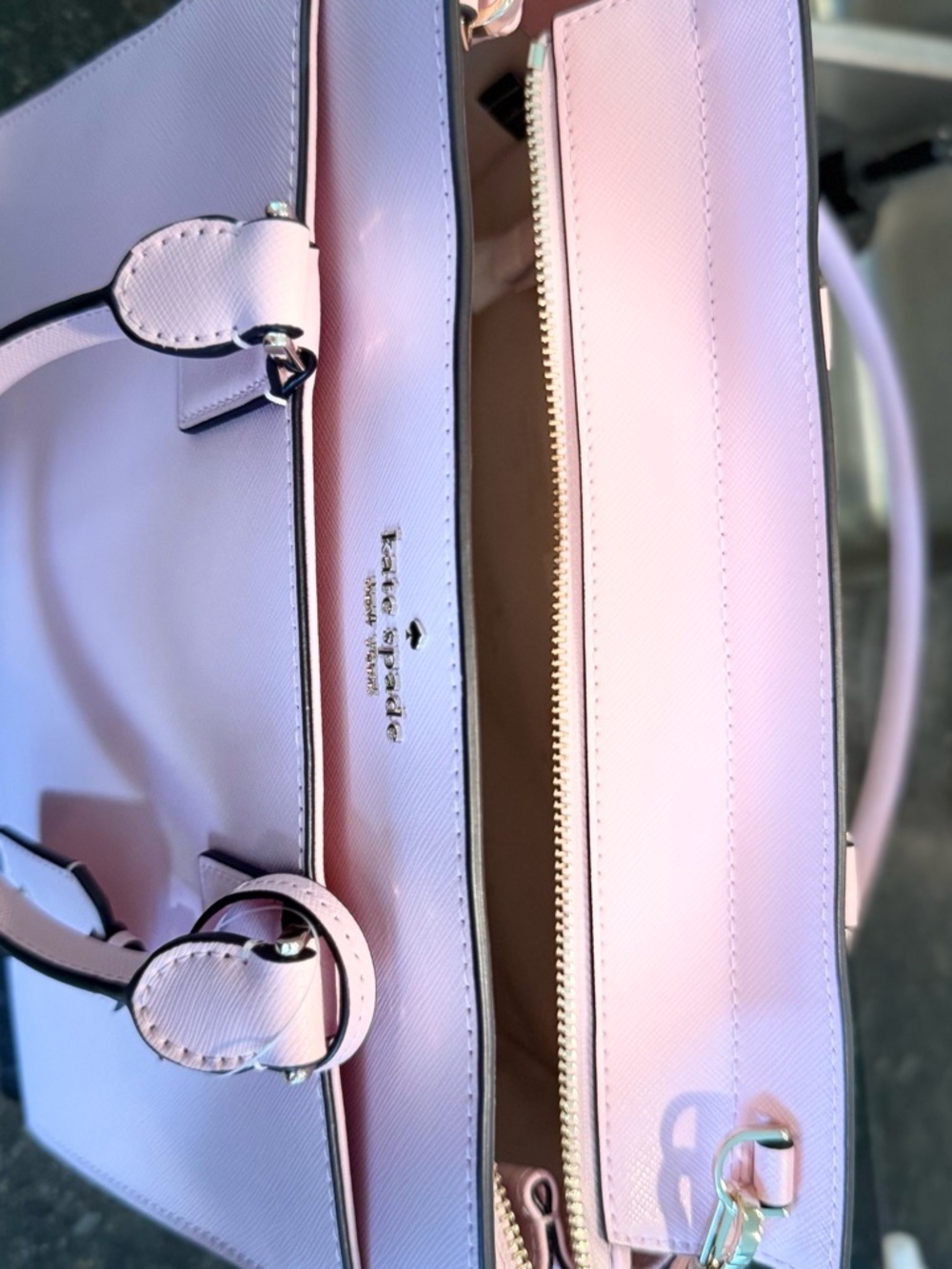 kate spade light pink saffiano leather satchel - Picture 3 of 7